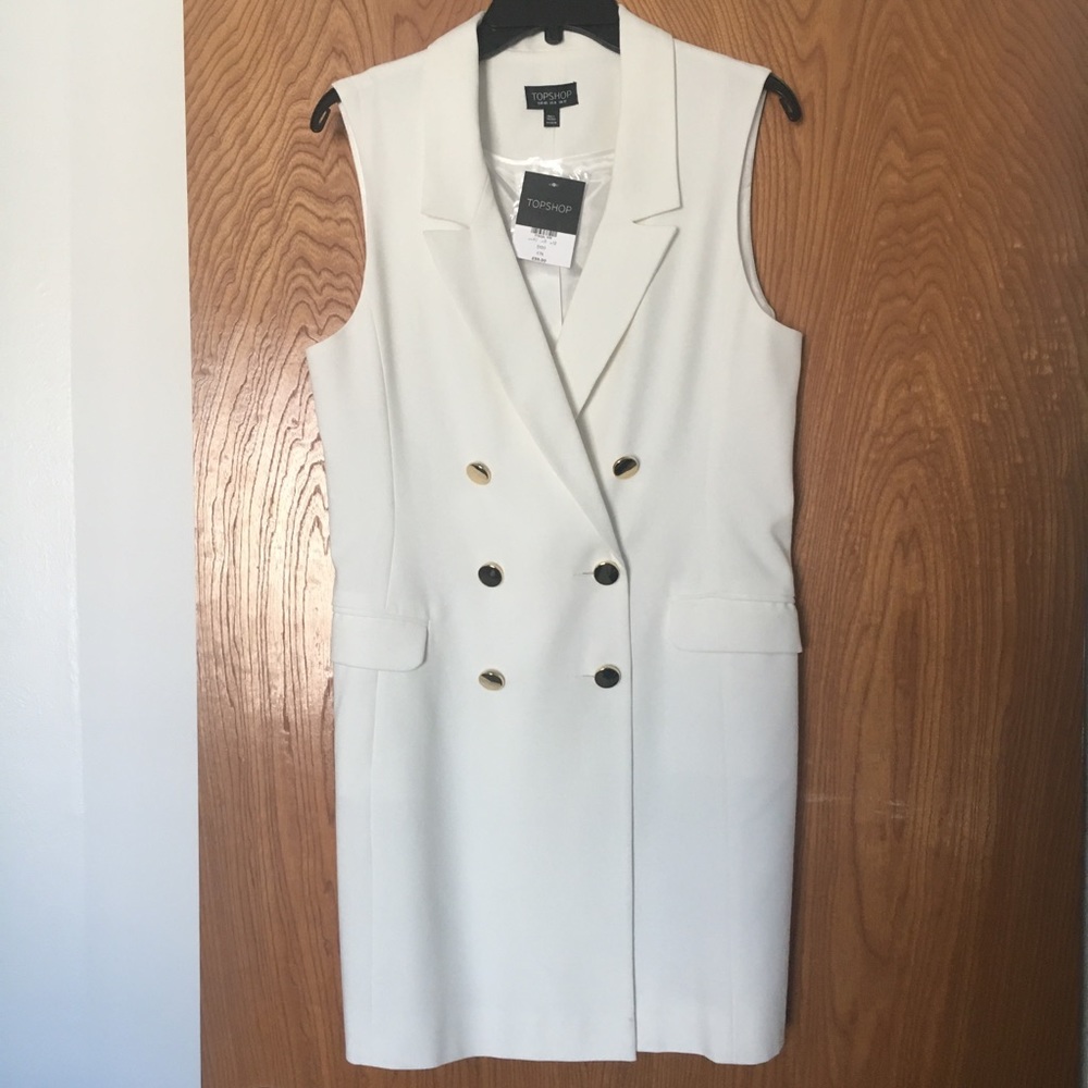 NWT Topshop White blazer dress